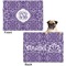 Lotus Flower Microfleece Dog Blanket - Regular - Front & Back