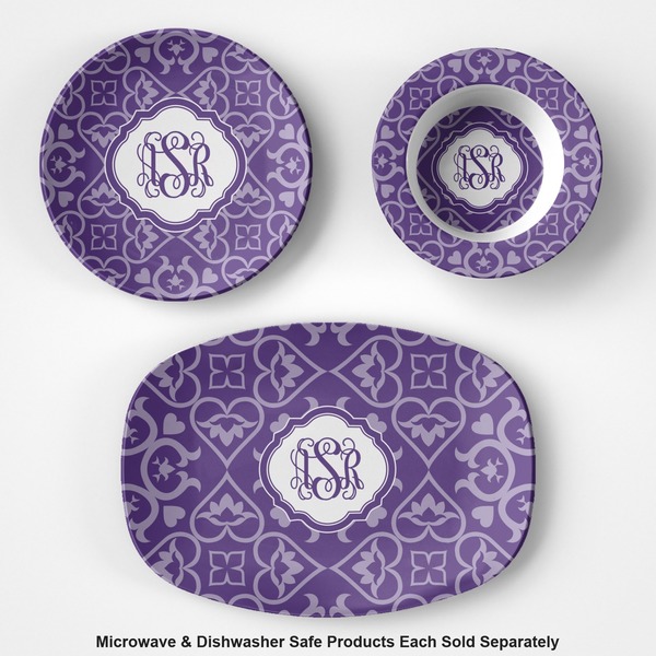 Lotus Flower Microwave & Dishwasher Safe CP Plastic Dishware - Group