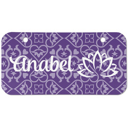 Lotus Flower Mini/Bicycle License Plate (2 Holes) (Personalized)