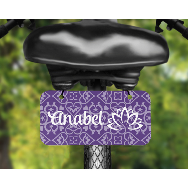 Lotus Flower Mini License Plate on Bicycle - LIFESTYLE Two holes