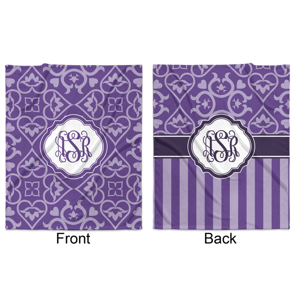 Lotus Flower Minky Blanket - 50"x60" - Double Sided - Front & Back