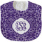 Lotus Flower Velour Baby Bib w/ Monogram
