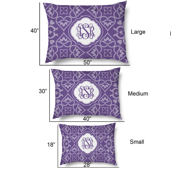 Lotus Flower Outdoor Dog Beds - SIZE CHART