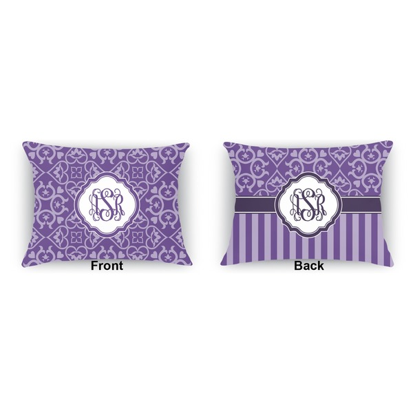 Lotus Flower  Outdoor Rectangular Throw Pillow (Front and Back)