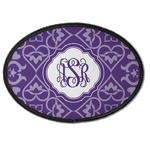 Lotus Flower Iron On Oval Patch w/ Monogram