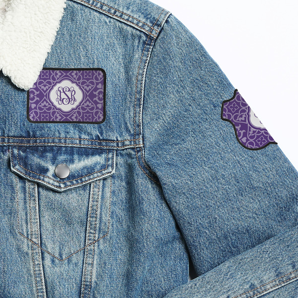 Lotus Flower Patches Lifestyle Jean Jacket Detail