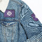 Lotus Flower Patches Lifestyle Jean Jacket Detail