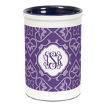 Lotus Flower Ceramic Pencil Holders - Blue