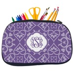 Lotus Flower Neoprene Pencil Case - Medium w/ Monogram