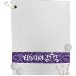 Lotus Flower Golf Bag Towel (Personalized)