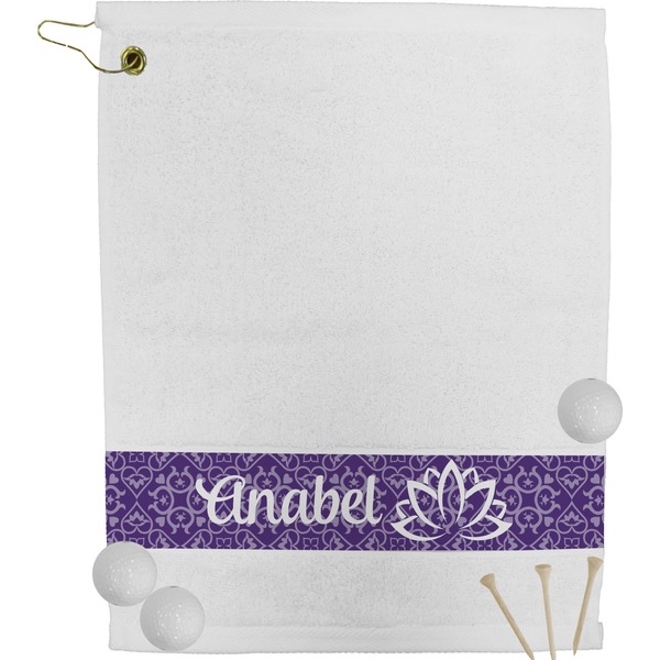 Custom Lotus Flower Golf Bag Towel (Personalized)