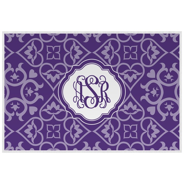 Custom Lotus Flower Laminated Placemat w/ Monogram