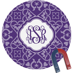 Lotus Flower Round Fridge Magnet (Personalized)