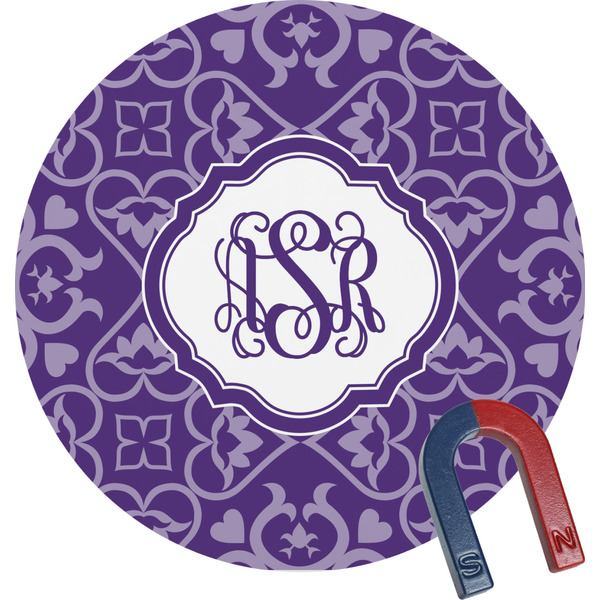 Custom Lotus Flower Round Fridge Magnet (Personalized)