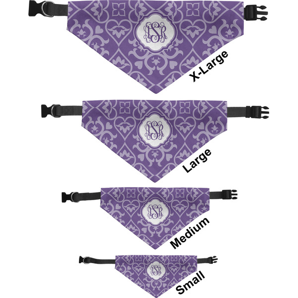 Lotus Flower Pet Bandana Sizes