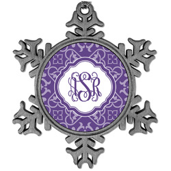 Lotus Flower Vintage Snowflake Ornament (Personalized)