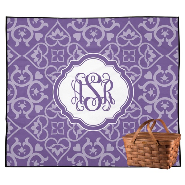 Custom Lotus Flower Outdoor Picnic Blanket (Personalized)