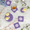 Lotus Flower Plastic Party Appetizer & Dessert Plates - In Context