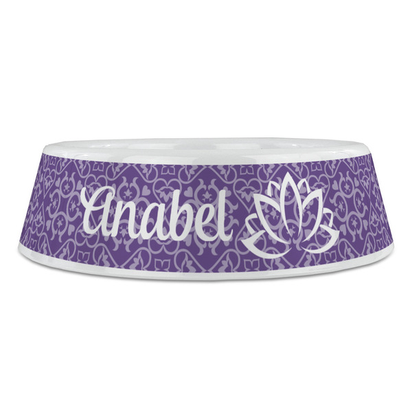 Lotus Flower Plastic Pet Bowls - Large - FRONT