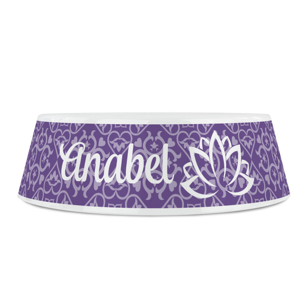 Lotus Flower Plastic Pet Bowls - Small - FRONT