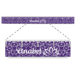 Lotus Flower Plastic Ruler - 12" (Personalized)