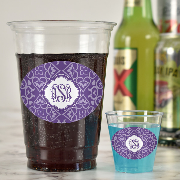 Lotus Flower Plastic Shot Glasses - In Context