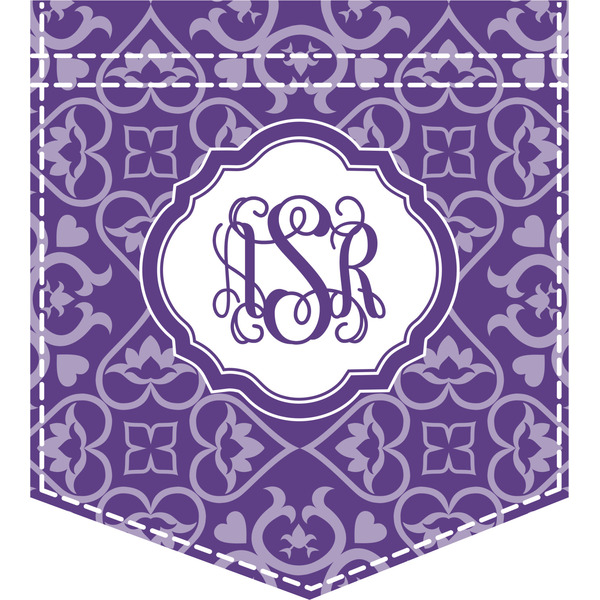 Custom Lotus Flower Iron On Faux Pocket (Personalized)