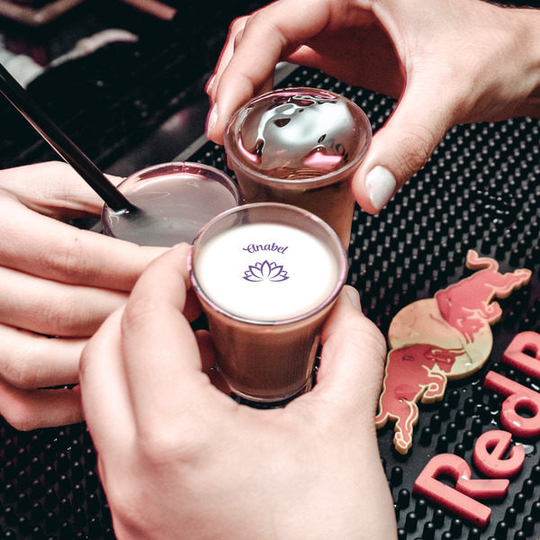 Lotus Flower Printed Drink Topper - XSmall - In Shot Glass