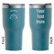 Lotus Flower RTIC Tumbler - Dark Teal - Double Sided - Front & Back