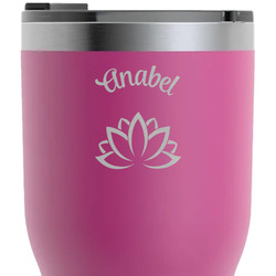 Lotus Flower RTIC Tumbler - Magenta - Laser Engraved - Double-Sided (Personalized)