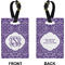 Lotus Flower Rectangle Luggage Tag (Front + Back)
