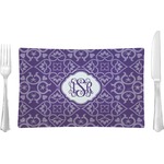 Lotus Flower Rectangular Glass Lunch / Dinner Plate - Single or Set (Personalized)