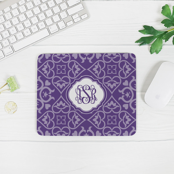 Lotus Flower Rectangular Mouse Pad - LIFESTYLE 2