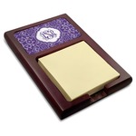 Lotus Flower Red Mahogany Sticky Note Holder (Personalized)
