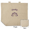 Lotus Flower Reusable Cotton Grocery Bag - Front & Back View