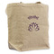 Lotus Flower Reusable Cotton Grocery Bag - Front View