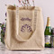 Lotus Flower Reusable Cotton Grocery Bag - In Context