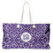 Lotus Flower Large Rope Tote Bag - Front View