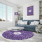 Lotus Flower Round Area Rug - IN CONTEXT