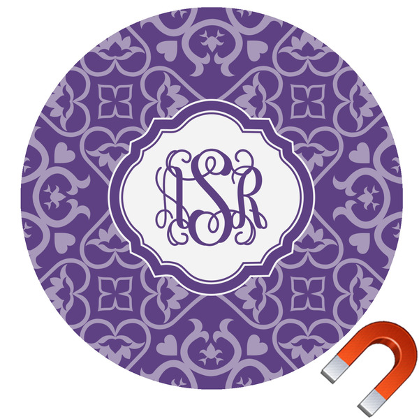 Custom Lotus Flower Round Car Magnet - 10" (Personalized)