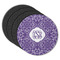 Lotus Flower Round Rubber Backed Coasters - Set of 4 (Personalized)