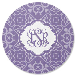 Lotus Flower Round Rubber Backed Coaster (Personalized)