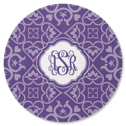 Lotus Flower Round Rubber Backed Coaster (Personalized)
