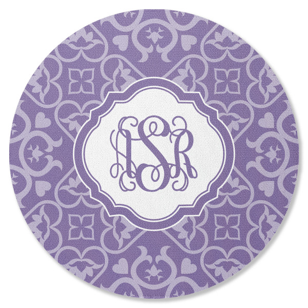 Custom Lotus Flower Round Rubber Backed Coaster (Personalized)