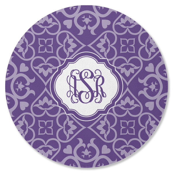 Custom Lotus Flower Round Rubber Backed Coaster (Personalized)