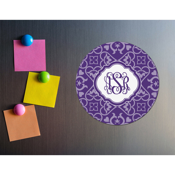 Lotus Flower Round Fridge Magnet - LIFESTYLE