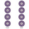 Lotus Flower Round Linen Placemats - APPROVAL Set of 4 (double sided)