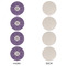 Lotus Flower Round Linen Placemats - APPROVAL Set of 4 (single sided)