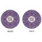 Lotus Flower Round Linen Placemats - APPROVAL (double sided)