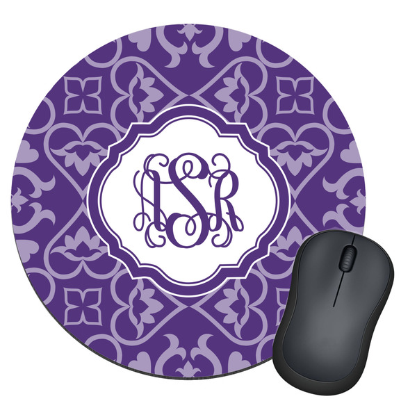 Custom Lotus Flower Round Mouse Pad (Personalized)